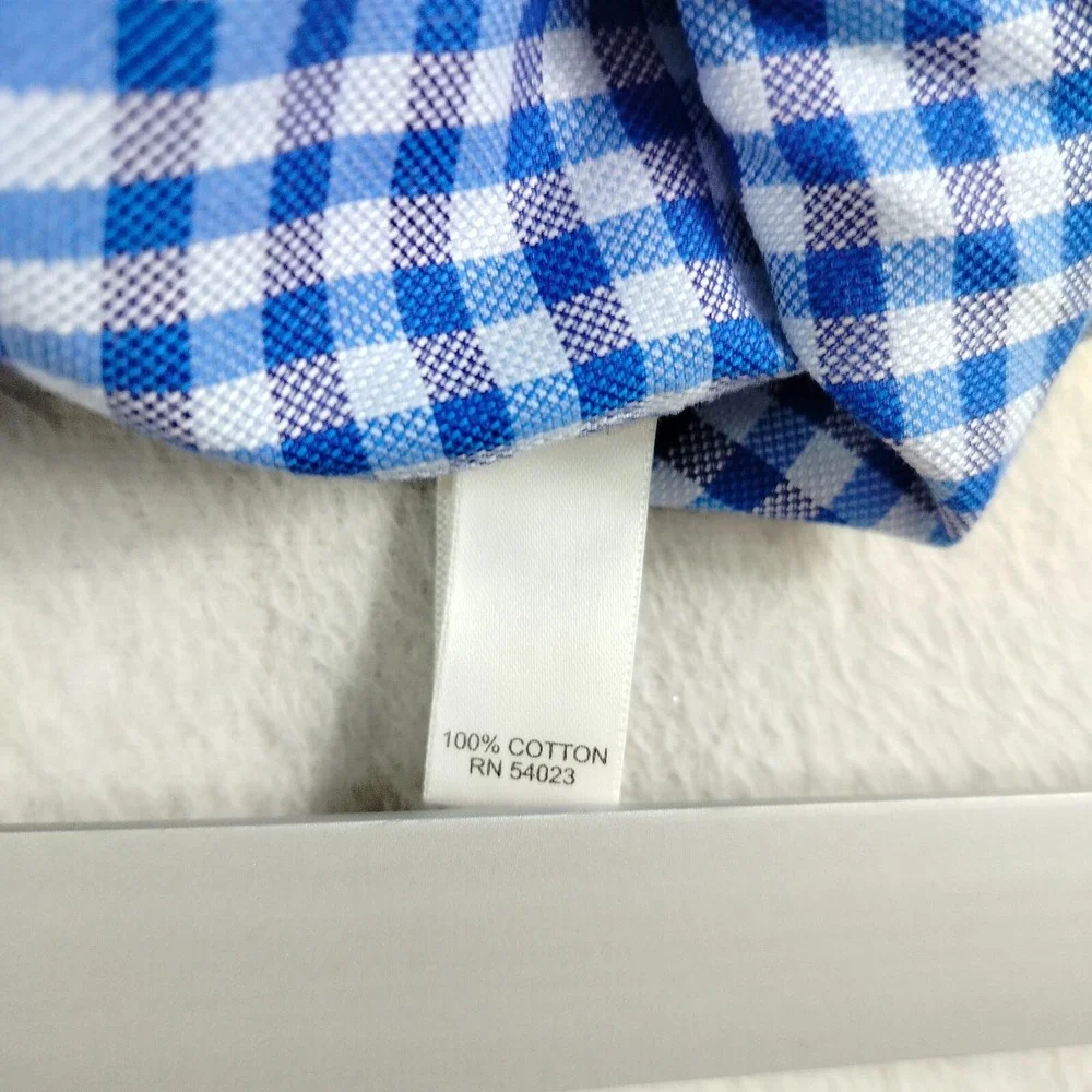 Banana Republic Shirt Mens Large Blue Corpcore Classic Fit‎ Gingham Workwear